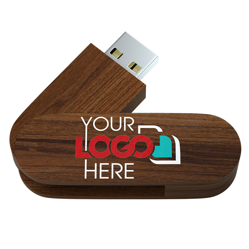 Wood Swivel USB-walnut