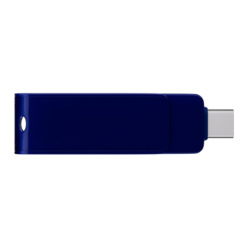 Custom Type C USB Flash Drive Promotional 2 in 1-Navy Blue(281C)