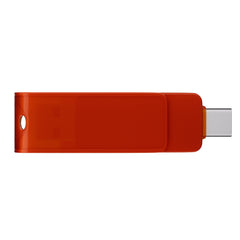 Custom Type C USB Flash Drive Promotional 2 in 1-Red(485C)