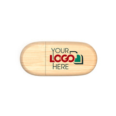 Wood Oval USB-Walnut