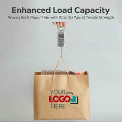 Custom Bulk Kraft Paper Bags Personalized Logo Printed Grocery Bags in Multiple Sizes